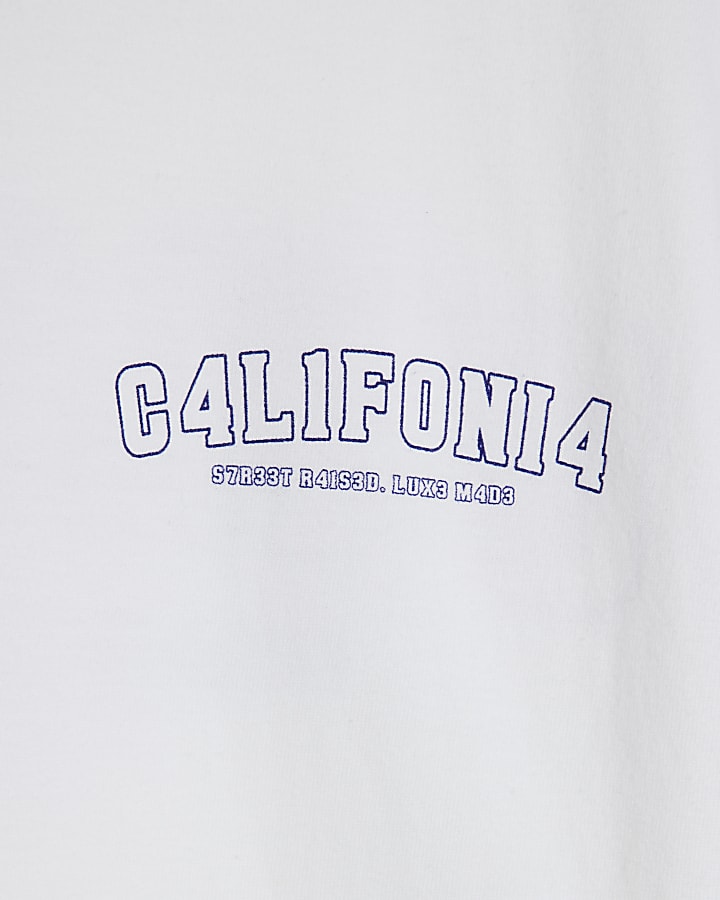 White Regular Fit California T-Shirt