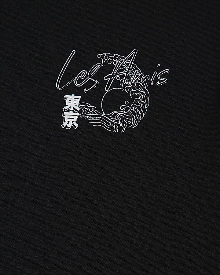 Black Regular Fit Les Amis Japan T-Shirt