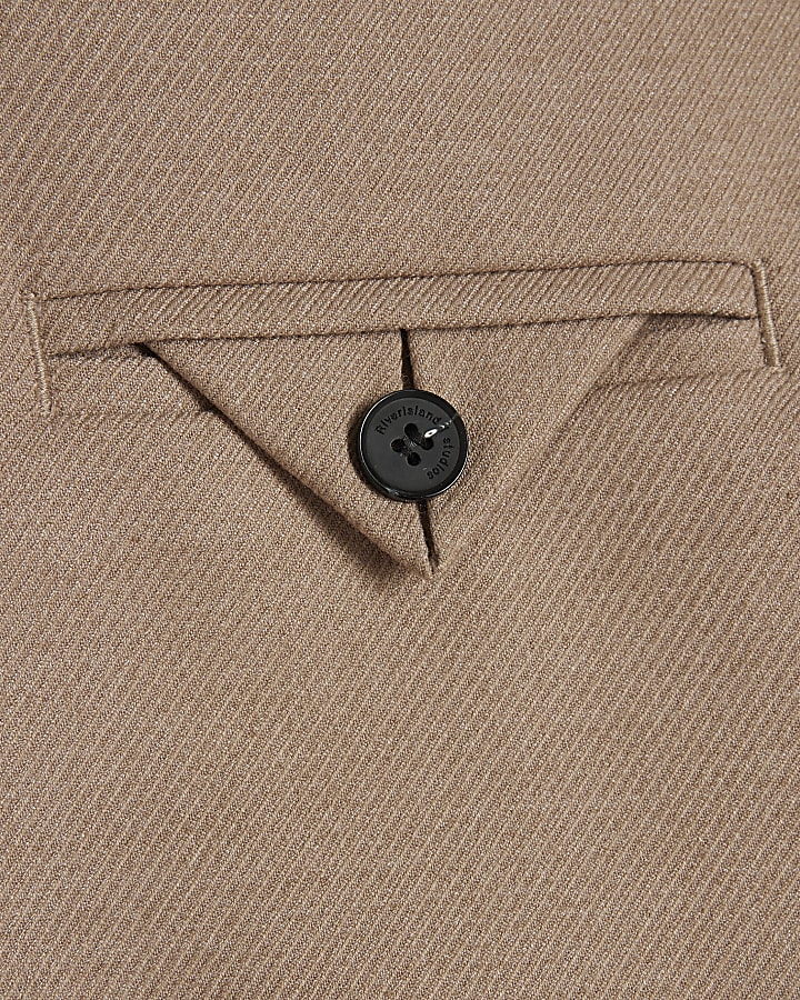 Beige Smart Twill Bomber Jacket
