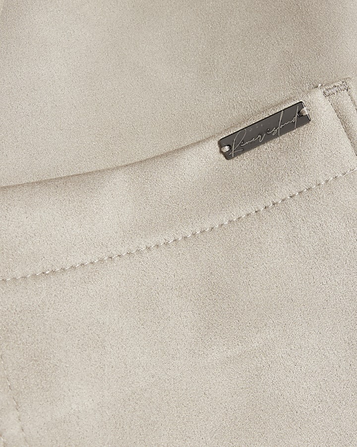 Grey Faux Suede Western Jacket