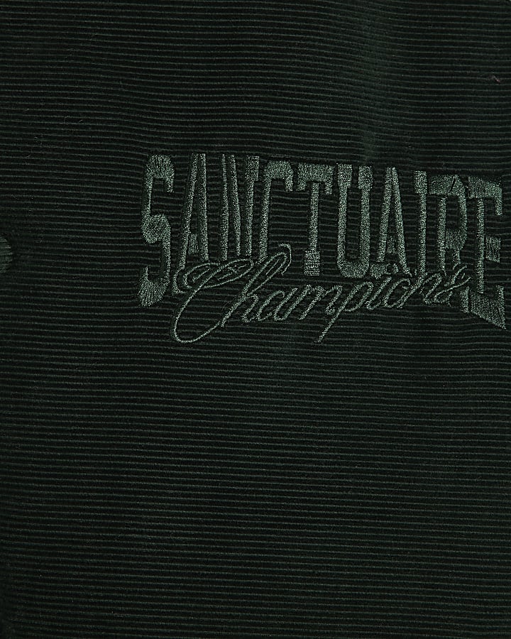 Green Corduroy Sanctuaire Varsity Jacket