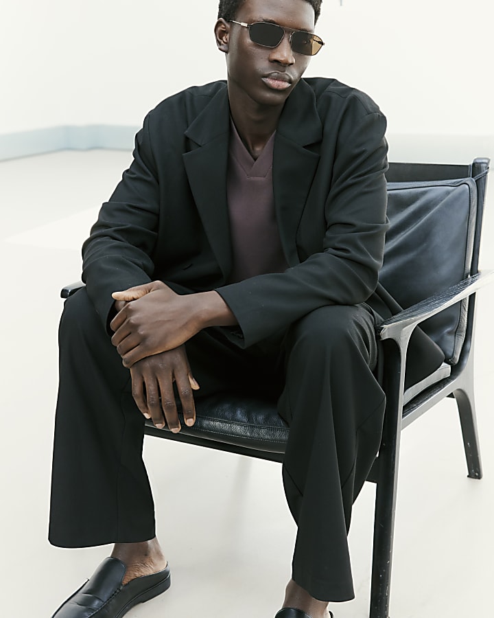 Black RI Studio Wrap Blazer