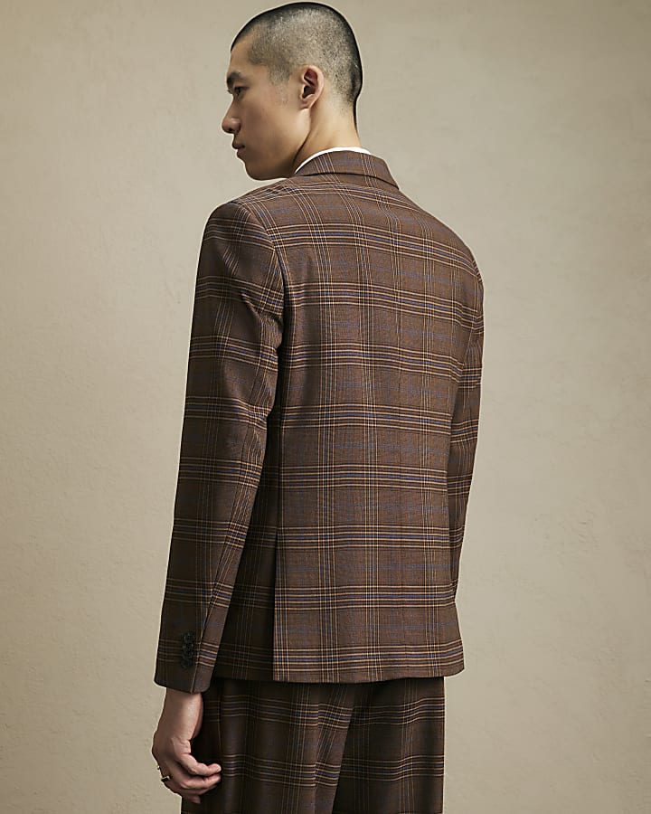 Brown Check Blazer