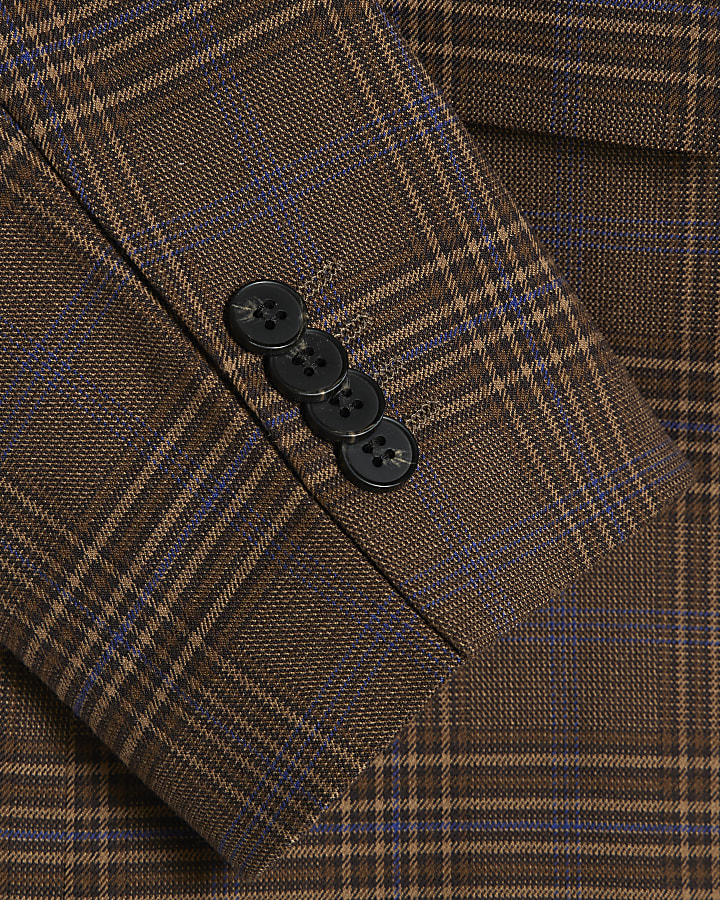 Brown Check Blazer