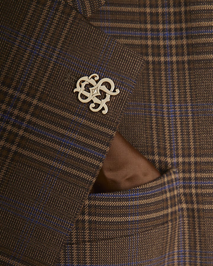 Brown Check Blazer