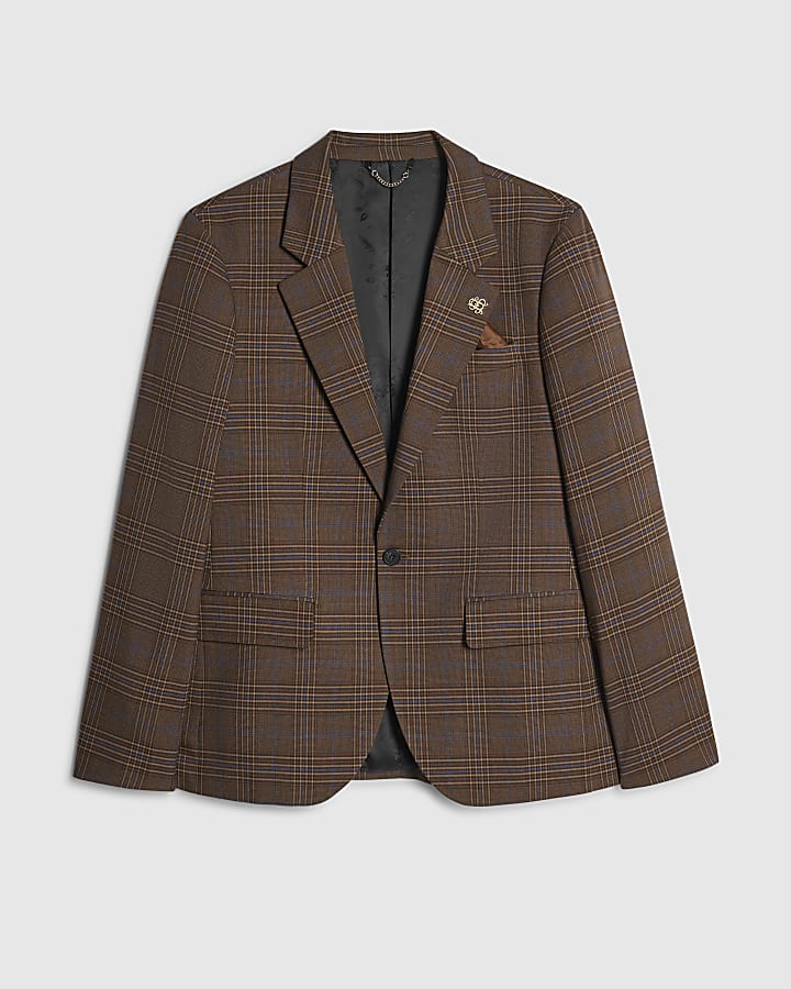 Brown Check Blazer