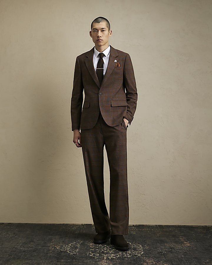 Brown Check Blazer
