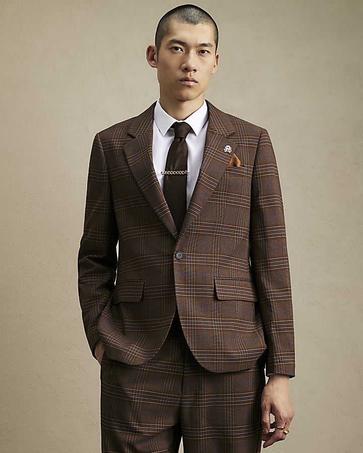 Brown Check Blazer