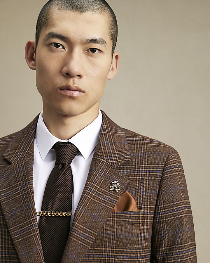 Brown Check Blazer
