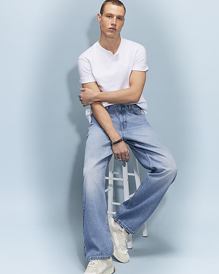 Blue Loose Fit Jeans