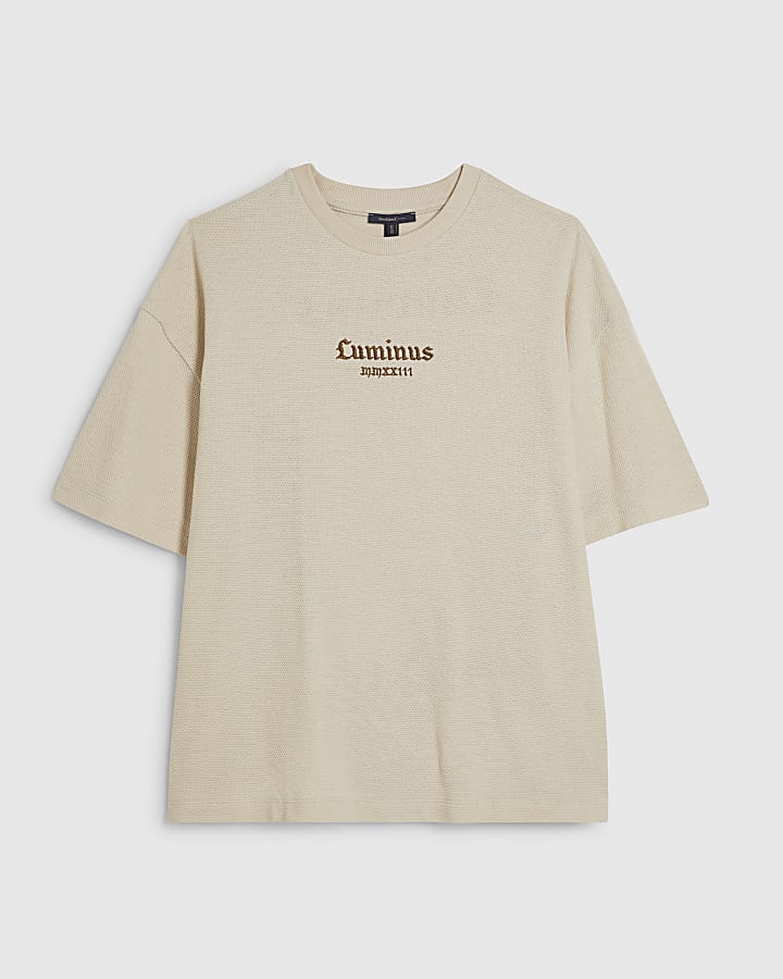 Cream Oversized Fit Luminis Tapestry T-Shirt