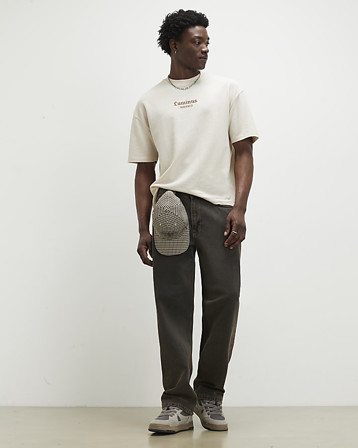 Cream Oversized Fit Luminis Tapestry T-Shirt