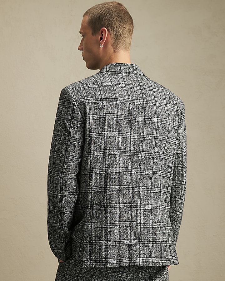 Grey Check Suit Jacket