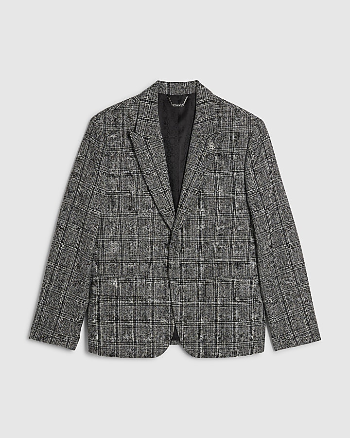 Grey Check Suit Jacket
