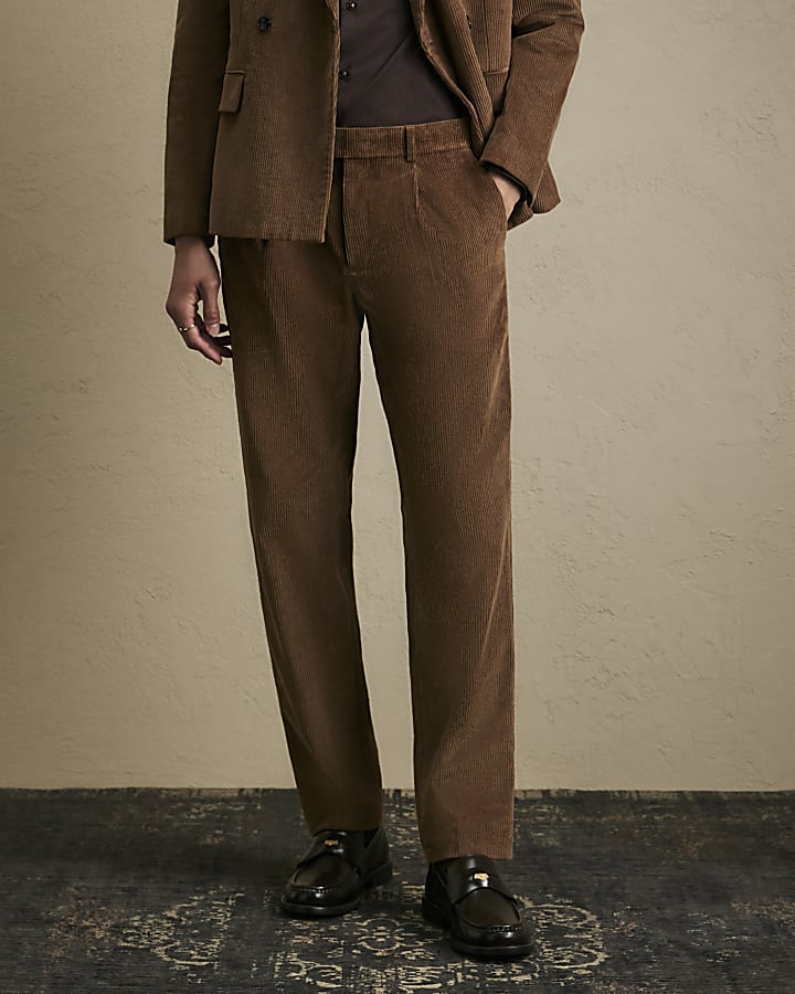 Brown Corduroy Suit Trousers