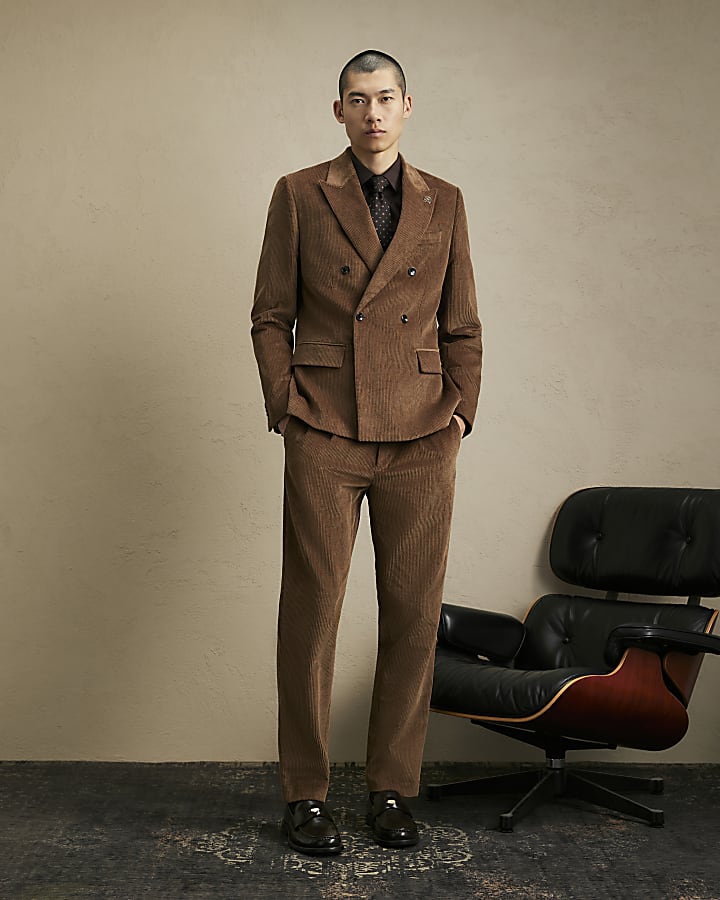 Brown Corduroy Suit Trousers