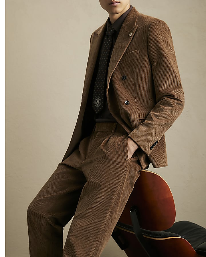 Brown Corduroy Suit Trousers