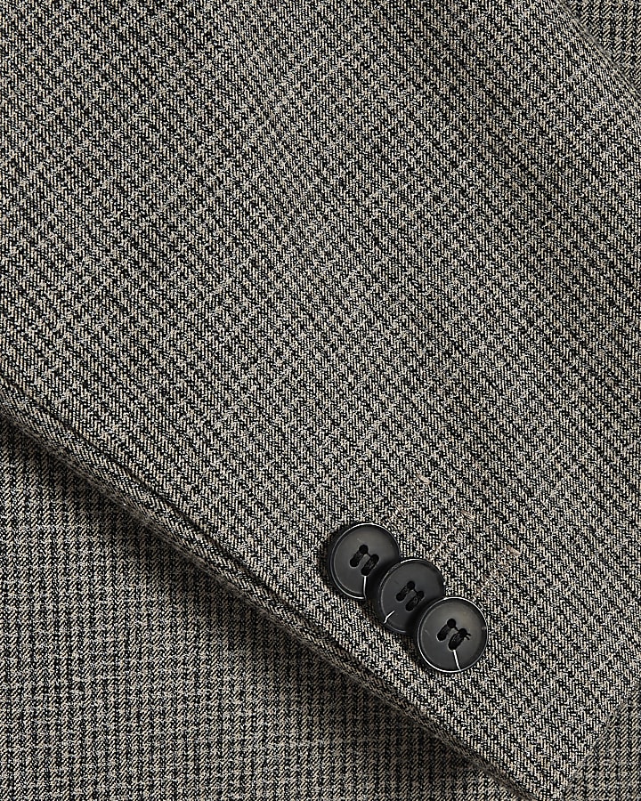 Grey Slim Fit Puptooth Suit Jacket