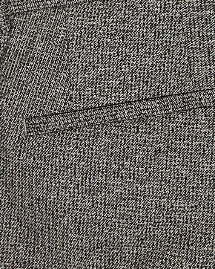 Grey Slim Fit Puptooth Suit Trousers