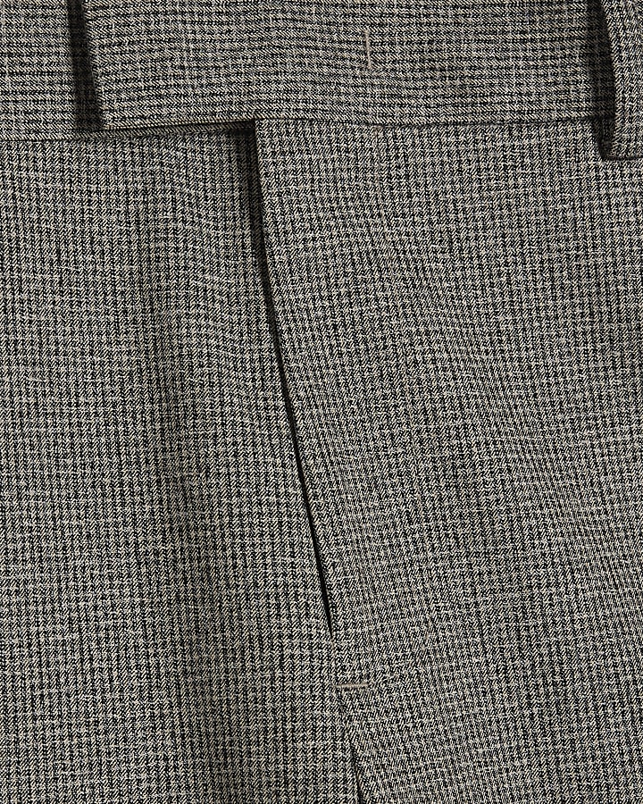 Grey Slim Fit Puptooth Suit Trousers