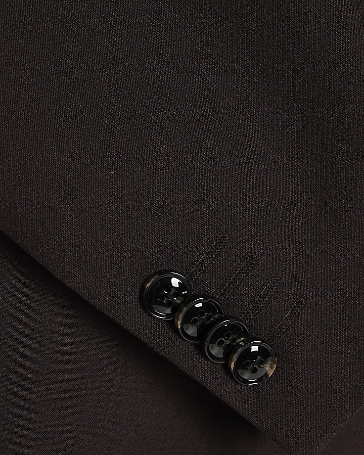 Brown Skinny Fit Suit Jacket