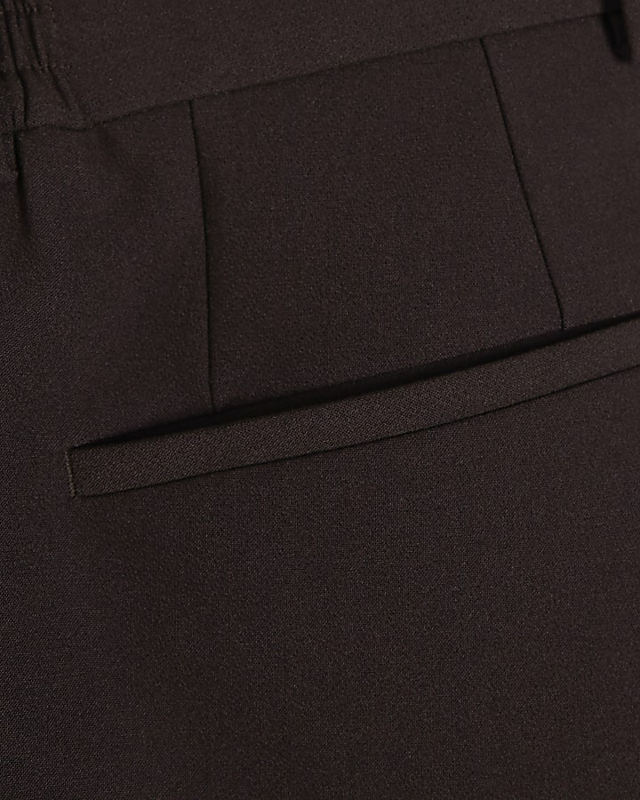 Brown Skinny Fit Suit Trousers