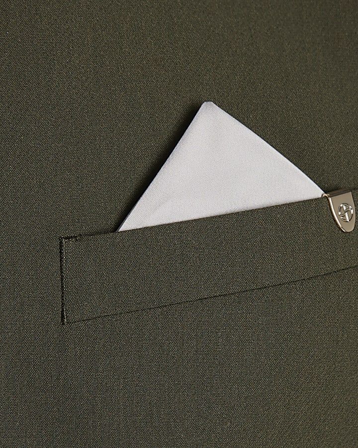 Khaki Skinny Fit Suit Jacket