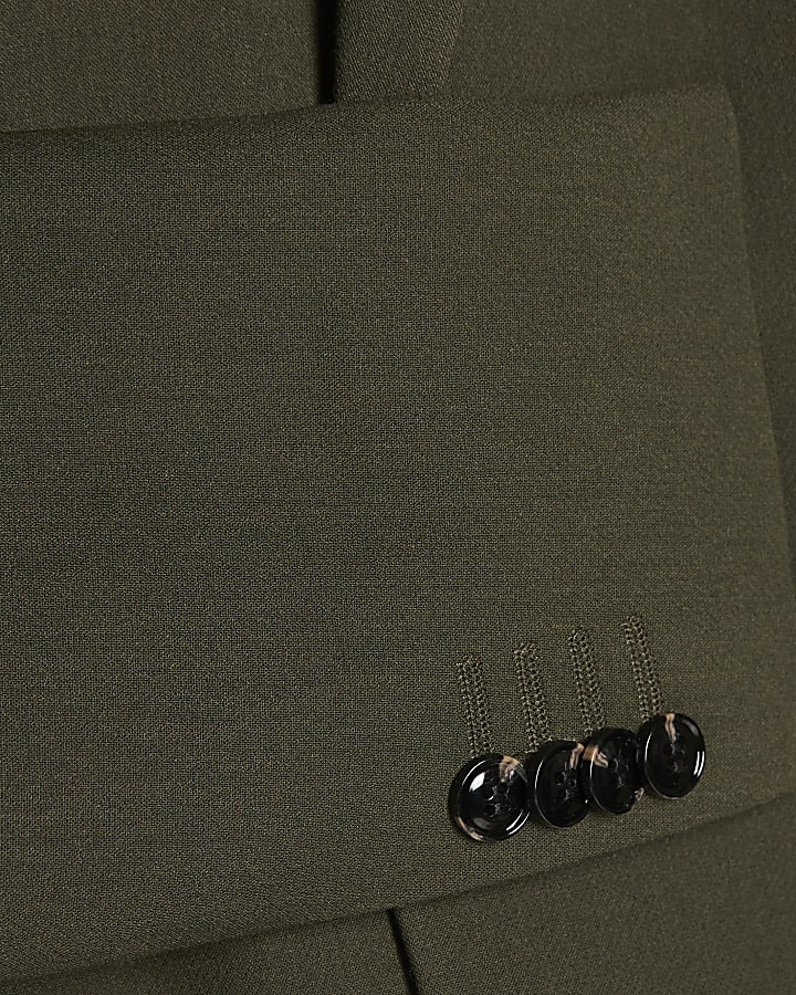 Khaki Skinny Fit Suit Jacket