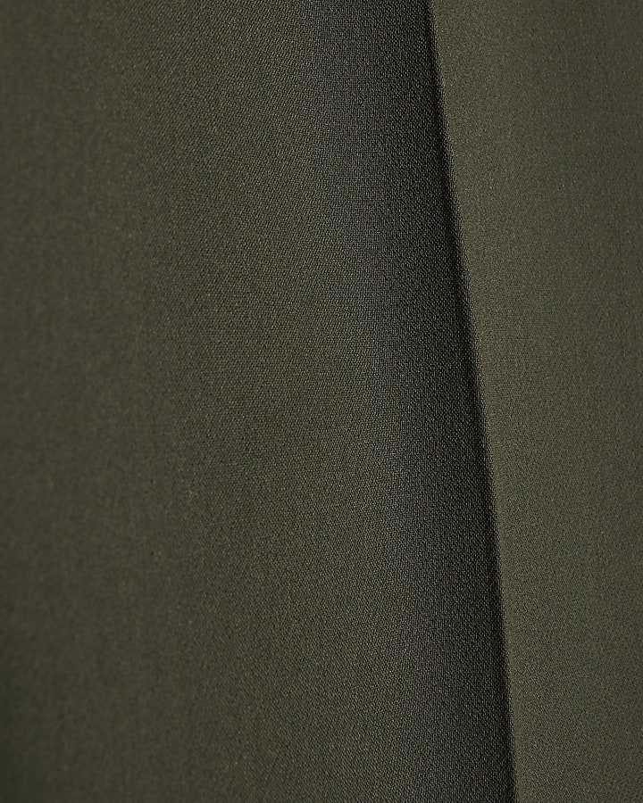 Khaki Skinny Fit Suit Trousers