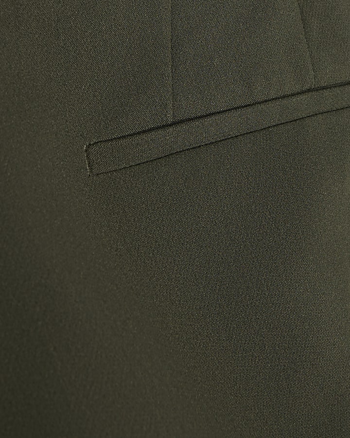 Khaki Skinny Fit Suit Trousers