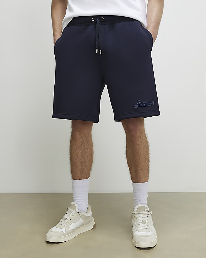 Navy Regular Fit Sanctuaire Shorts