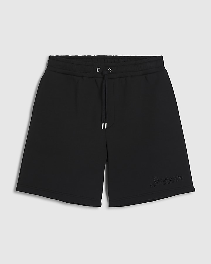 Black Regular Fit Sanctuaire Shorts