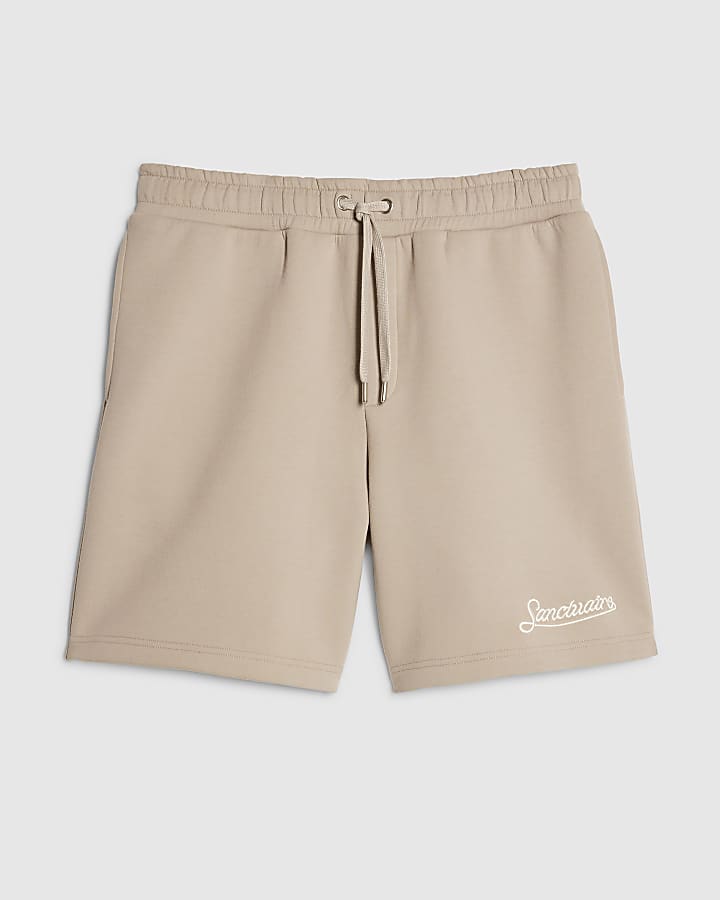 Beige Regular Fit Sanctuaire Shorts