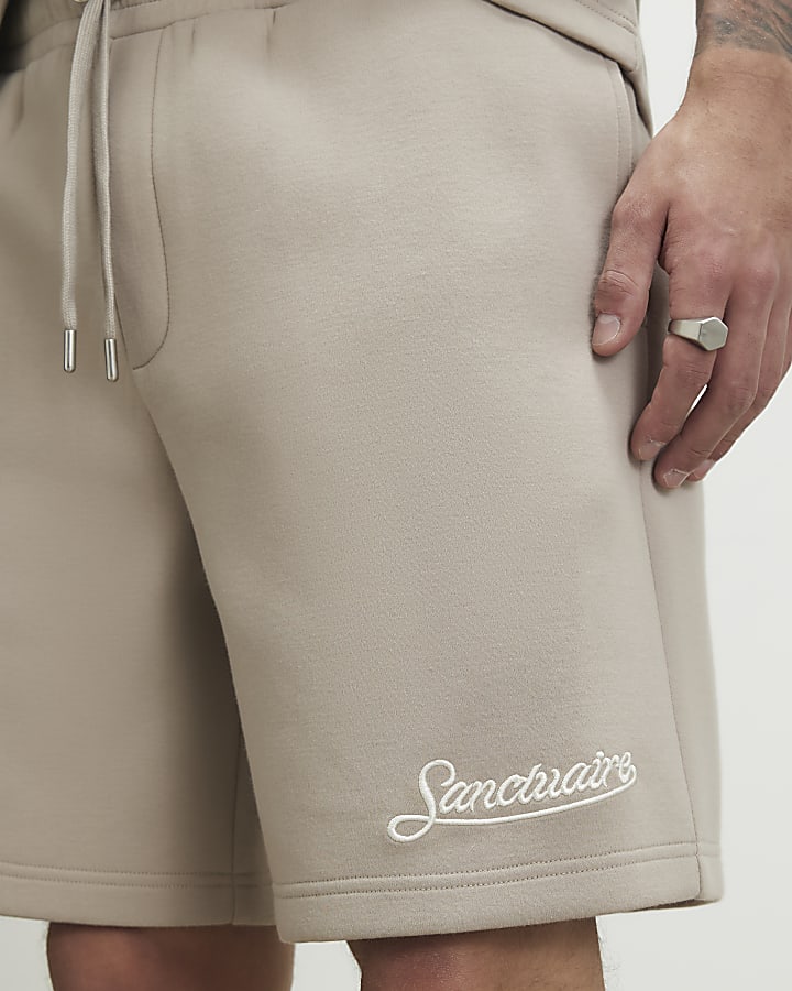 Beige Regular Fit Sanctuaire Shorts
