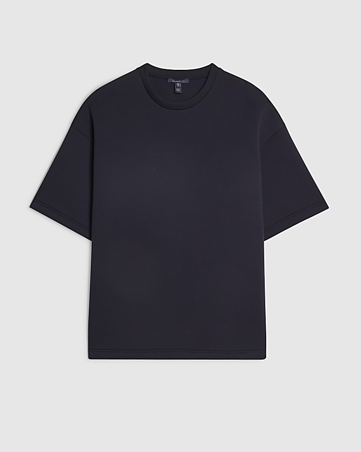 Navy Oversized Fit Crew Neck T-Shirt