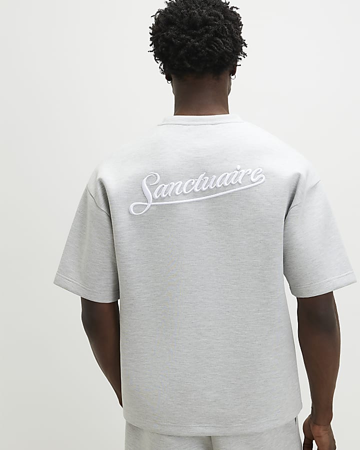 Grey Oversized Premium Crew Neck T-Shirt