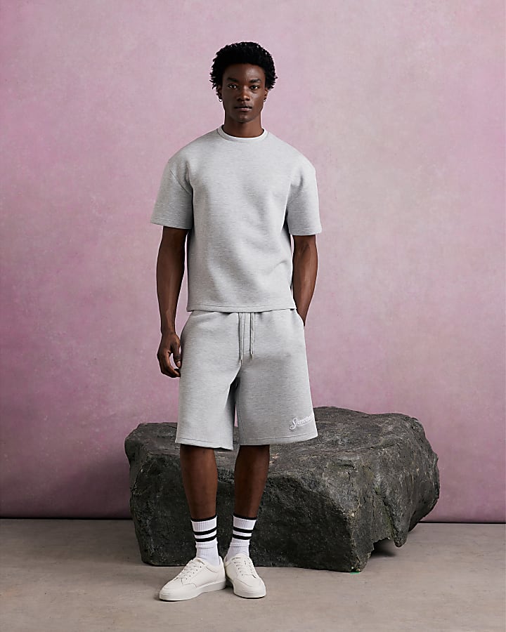 Grey Oversized Premium Crew Neck T-Shirt