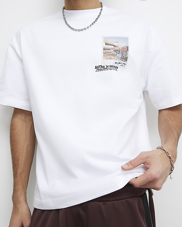 White Oversized Fit Autre Studio Pic T-Shirt