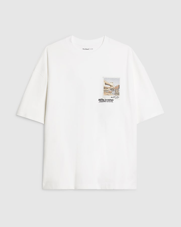 White Oversized Fit Autre Studio Pic T-Shirt