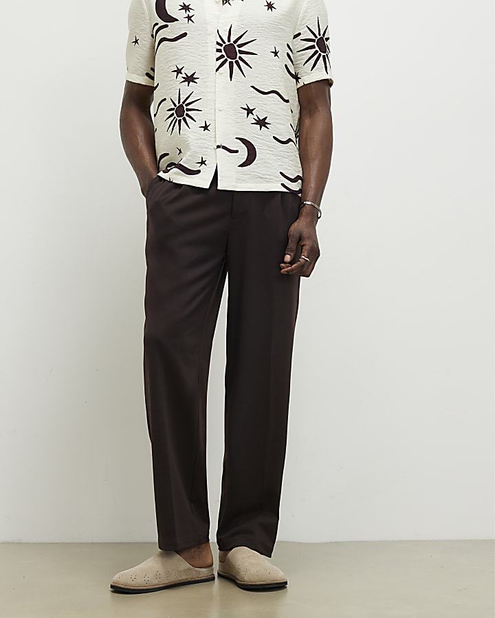 Brown Loose Fit Trousers