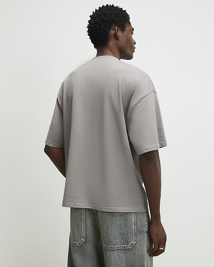 Grey Oversized Fit Heavyweight T-Shirt