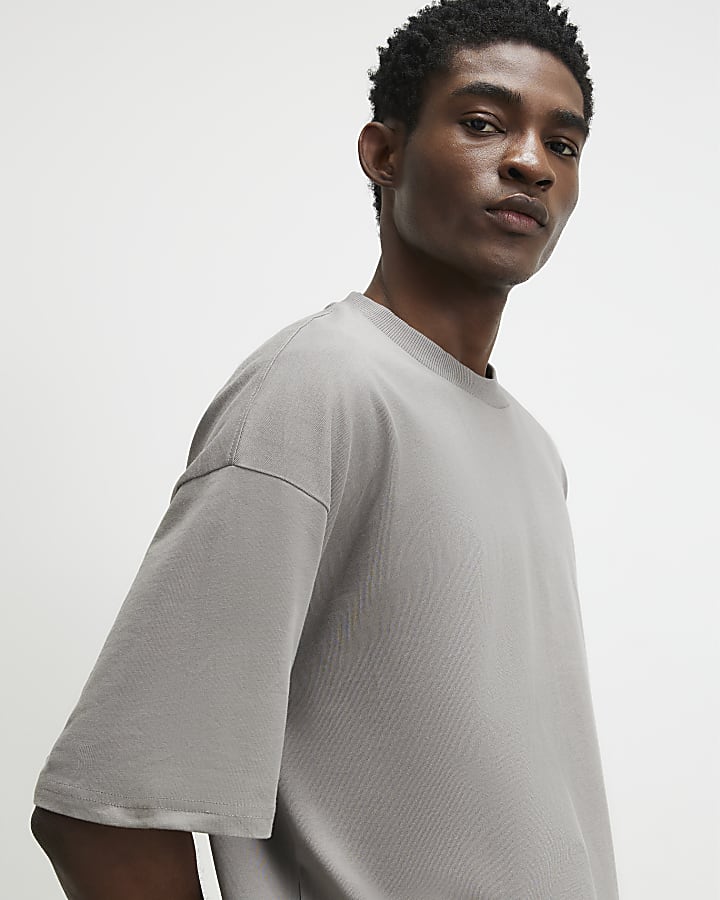 Grey Oversized Fit Heavyweight T-Shirt