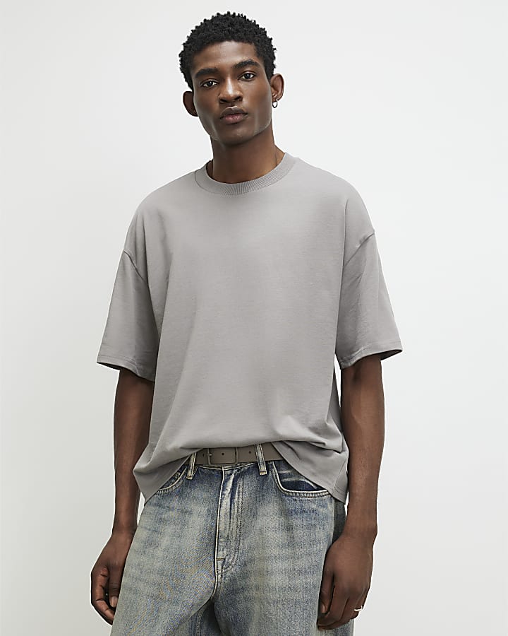Grey Oversized Fit Heavyweight T-Shirt