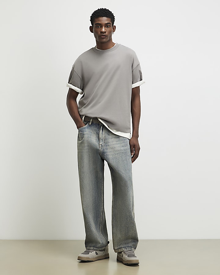 Grey Oversized Fit Heavyweight T-Shirt