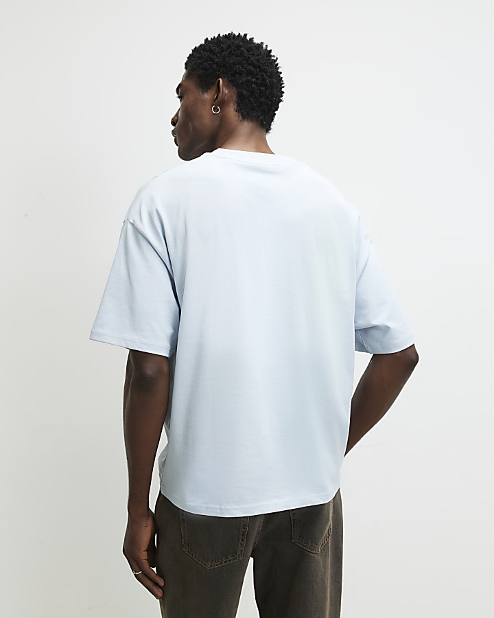 Blue Oversized Fit Heavyweight T-Shirt