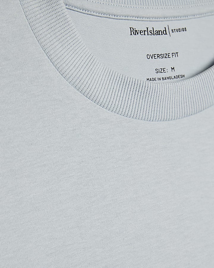 Blue Oversized Fit Heavyweight T-Shirt