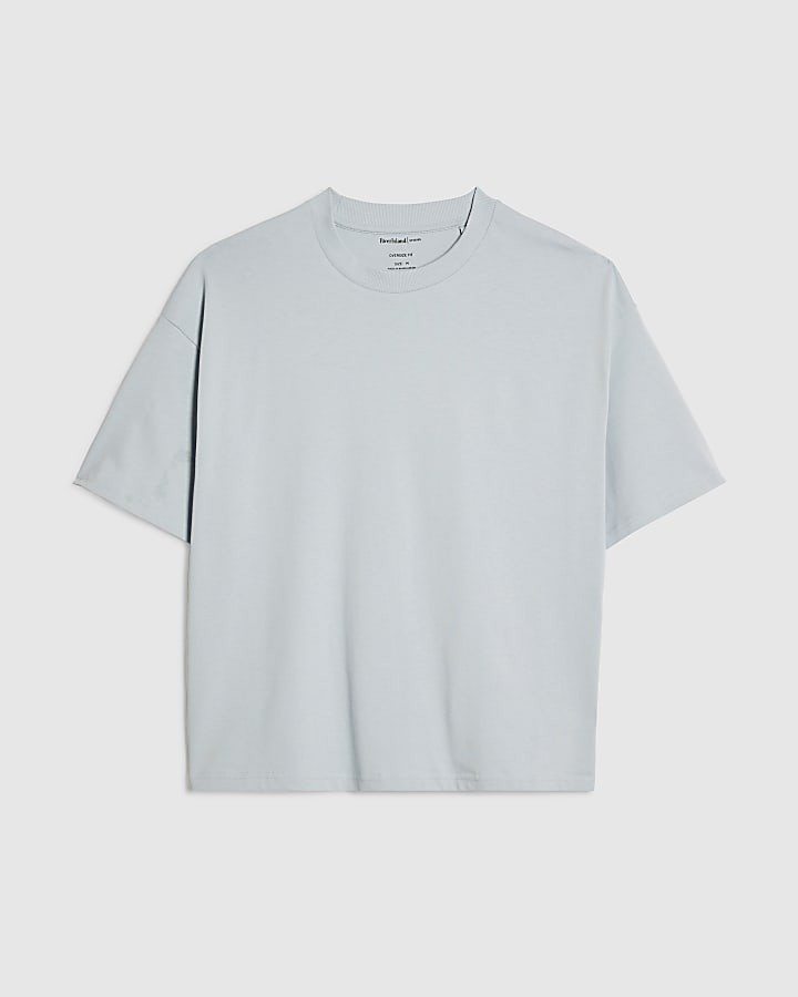 Blue Oversized Fit Heavyweight T-Shirt