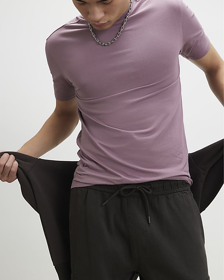 Pink Muscle Fit T-Shirt