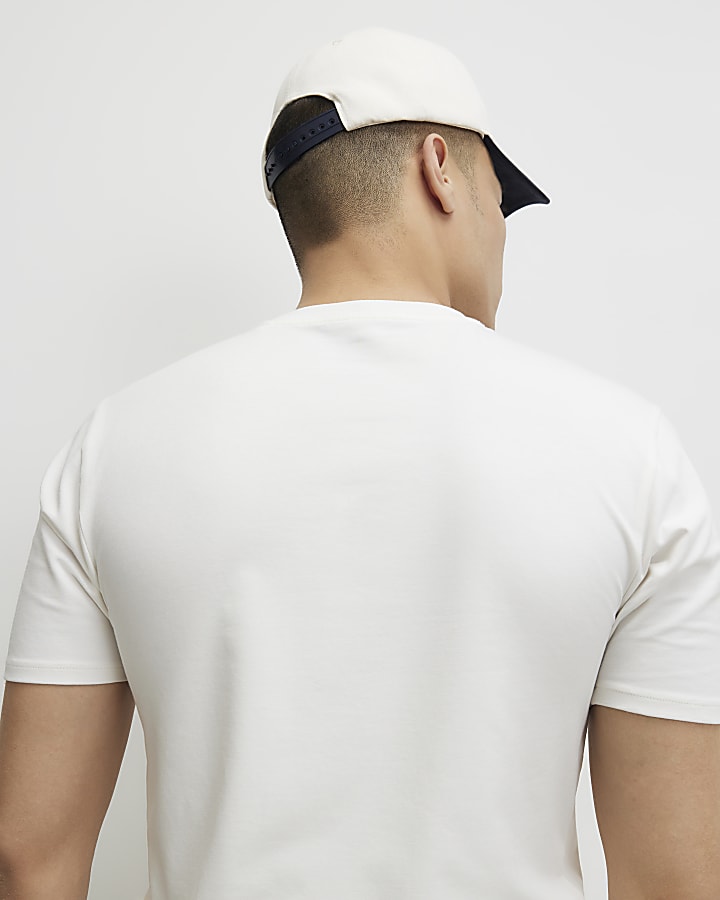 White Muscle Fit T-Shirt