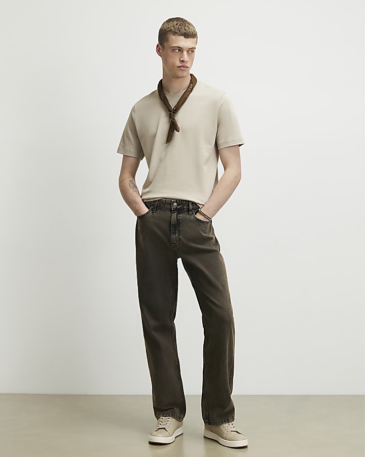 Beige Slim Fit Lightweight T-Shirt